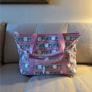 VS PINK Striped Tote Bag – New with Tags 🎀🩷